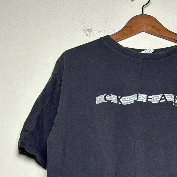 Calvin Klein VTG Graphic T Shirt Men L Black Minimal Classic Retro Streetwear - Picture 4 of 12